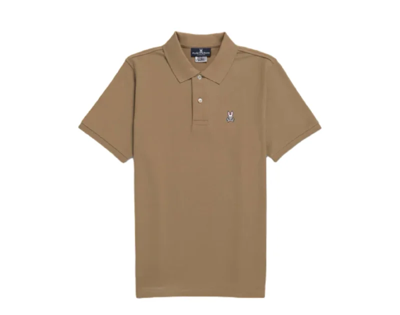 Men's button - front t - shirts with a unique artistic printPsycho Bunny Classic Polo Antique Taupe Men's Shirt B6K001CRPC-ATP Men's button - front t - shirts with a unique artistic printPsycho Bunny Classic Polo Antique Taupe Men's Shirt B6K001CRPC-ATP