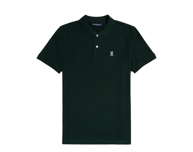 Men's antimicrobial t - shirts for odor - free freshness during travelPsycho Bunny Classic Polo Pique Forest Green Men's Shirt B6K001Z1PC-FORES Men's antimicrobial t - shirts for odor - free freshness during travelPsycho Bunny Classic Polo Pique Forest Green Men's Shirt B6K001Z1PC-FORES
