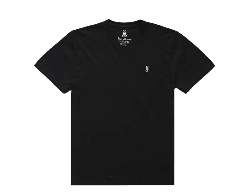 Men's smart - casual checkered t - shirts for semi - formal occasionsPsycho Bunny Classic V-Neck Black Men's Big and Tall Tee Shirt B9U100ARPC-BLK Men's smart - casual checkered t - shirts for semi - formal occasionsPsycho Bunny Classic V-Neck Black Men's Big and Tall Tee Shirt B9U100ARPC-BLK