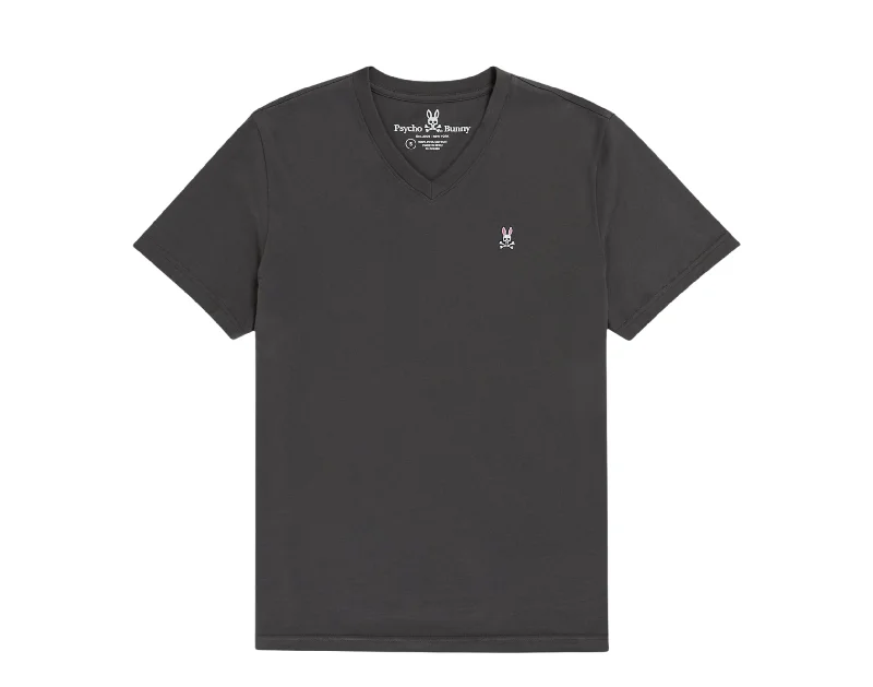 Men's v - neck muscle t - shirts for a body - building aestheticPsycho Bunny Classic V-Neck Magnet Grey Tee Shirt B6U100Q1PC-MGT Men's v - neck muscle t - shirts for a body - building aestheticPsycho Bunny Classic V-Neck Magnet Grey Tee Shirt B6U100Q1PC-MGT