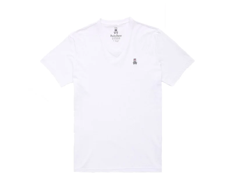 Men's moisture - wicking athletic t - shirts for intense workoutsPsycho Bunny Classic V-Neck White Men's Big and Tall Tee Shirt B9U100ARPC-WHT Men's moisture - wicking athletic t - shirts for intense workoutsPsycho Bunny Classic V-Neck White Men's Big and Tall Tee Shirt B9U100ARPC-WHT