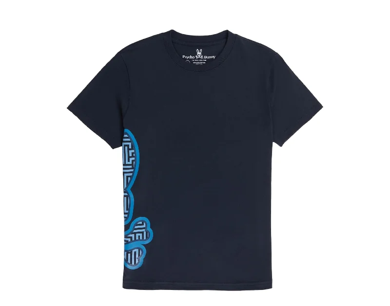 Men's plus - size pocket t - shirts with a classic lookPsycho Bunny Dammes Crew Neck Graphic Navy Men's Tee B6U733X1PC-NVY Men's plus - size pocket t - shirts with a classic lookPsycho Bunny Dammes Crew Neck Graphic Navy Men's Tee B6U733X1PC-NVY