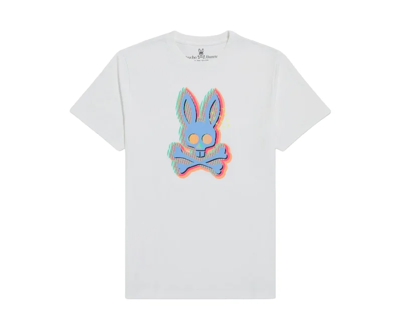 Men's distressed denim - look t - shirts with a rugged appealPsycho Bunny Ethan Deco Bunny White Men's Tee Shirt B6U109S1PC-WHT Men's distressed denim - look t - shirts with a rugged appealPsycho Bunny Ethan Deco Bunny White Men's Tee Shirt B6U109S1PC-WHT