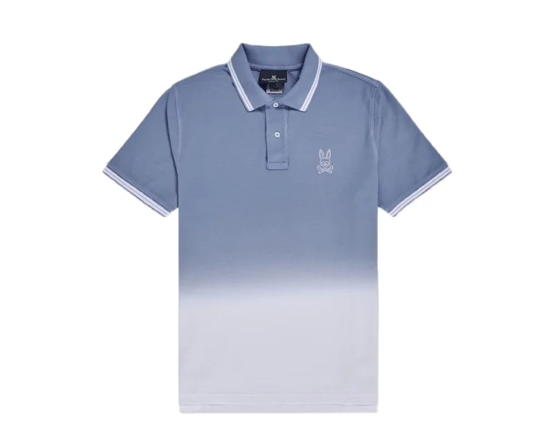 Men's polo t - shirts with a contrast collar for a preppy lookPsycho Bunny Faibanks Ombre Polo Lapis Blue Men's Shirt B6K103N1PC-LAP Men's polo t - shirts with a contrast collar for a preppy lookPsycho Bunny Faibanks Ombre Polo Lapis Blue Men's Shirt B6K103N1PC-LAP