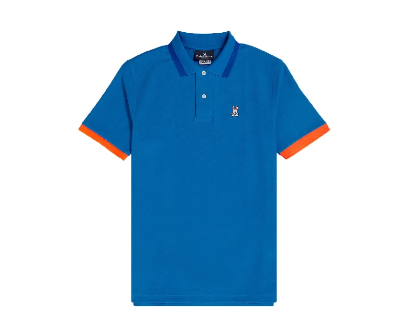 Men's tie - dye t - shirts with a bohemian stylePsycho Bunny Hayfield Polo Electric Teal/Orange/Blue Men's Shirt B6K896N1PC-ELT Men's tie - dye t - shirts with a bohemian stylePsycho Bunny Hayfield Polo Electric Teal/Orange/Blue Men's Shirt B6K896N1PC-ELT