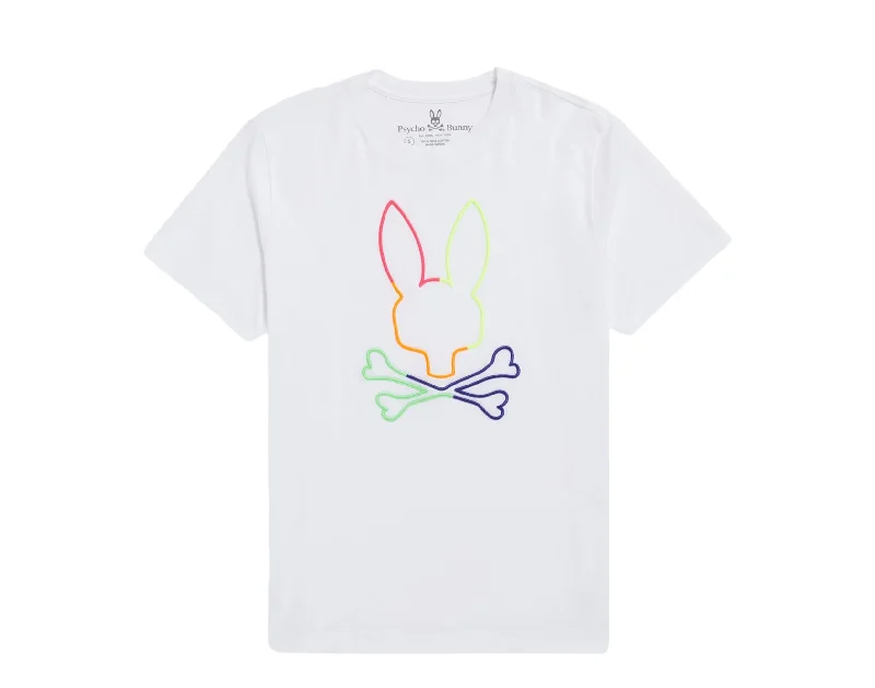 Men's mock - neck t - shirts with a modern and sleek stylePsycho Bunny Leo Bunny White/Multi Men's Tee Shirt B6U245S1PC-WHT Men's mock - neck t - shirts with a modern and sleek stylePsycho Bunny Leo Bunny White/Multi Men's Tee Shirt B6U245S1PC-WHT