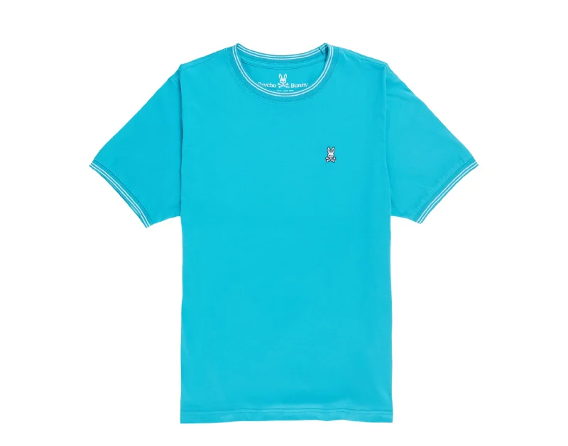 Men's long - sleeve henley t - shirts with button - down placketsPsycho Bunny Logan Placid Sea Blue Men's Tee Shirt B6U137U1PC-PCS Men's long - sleeve henley t - shirts with button - down placketsPsycho Bunny Logan Placid Sea Blue Men's Tee Shirt B6U137U1PC-PCS