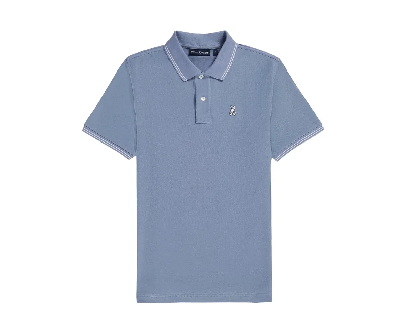Men's moisture - wicking athletic t - shirts for intense workoutsPsycho Bunny Logan Polo Chambray Blue Men's Shirt B6K136Y1PC-BLUCHA Men's moisture - wicking athletic t - shirts for intense workoutsPsycho Bunny Logan Polo Chambray Blue Men's Shirt B6K136Y1PC-BLUCHA