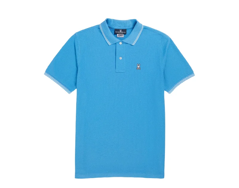 Men's printed Hawaiian t - shirts for tropical vacationsPsycho Bunny Logan Polo Cornflower Men's Shirt B6K136U1PC-CFR Men's printed Hawaiian t - shirts for tropical vacationsPsycho Bunny Logan Polo Cornflower Men's Shirt B6K136U1PC-CFR