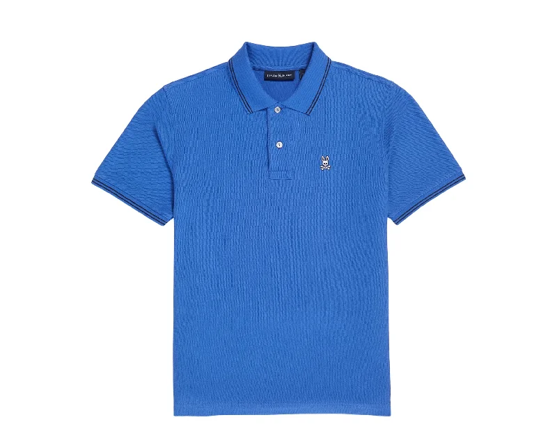 Men's polo t - shirts with a contrast collar for a preppy lookPsycho Bunny Logan Polo Dazzling Blue Men's Shirt B6K136X1PC-DZB Men's polo t - shirts with a contrast collar for a preppy lookPsycho Bunny Logan Polo Dazzling Blue Men's Shirt B6K136X1PC-DZB