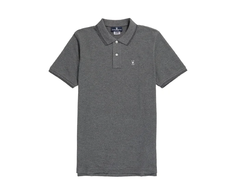 Men's distressed denim - look t - shirts with a rugged appealPsycho Bunny Logan Polo Heather Storm Men's Shirt B6K136U1PC-HST Men's distressed denim - look t - shirts with a rugged appealPsycho Bunny Logan Polo Heather Storm Men's Shirt B6K136U1PC-HST