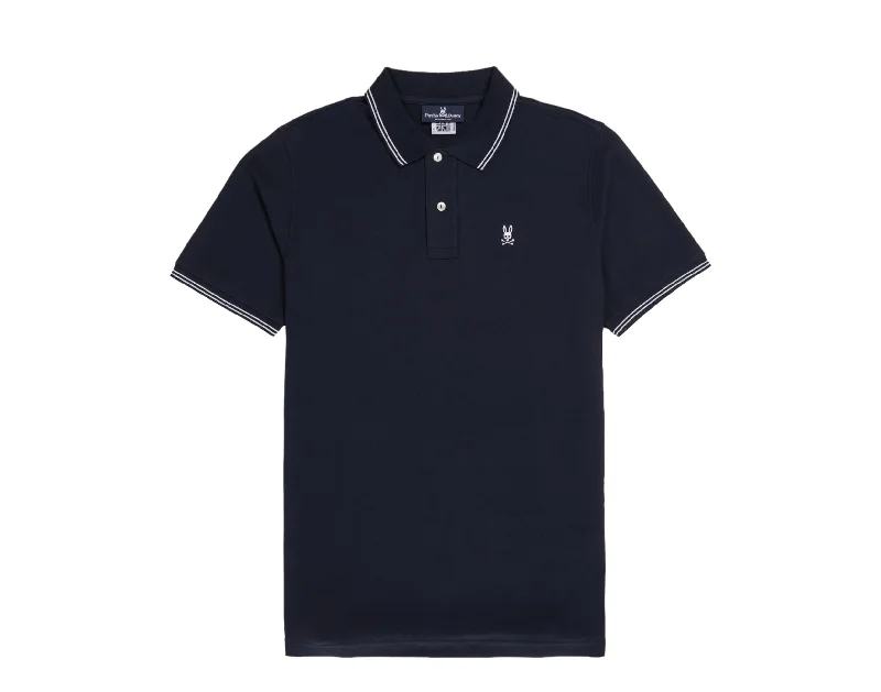 Men's polo t - shirts with a contrast collar for a preppy lookPsycho Bunny Logan Polo Navy Men's Shirt B6K136U1PC-NVY Men's polo t - shirts with a contrast collar for a preppy lookPsycho Bunny Logan Polo Navy Men's Shirt B6K136U1PC-NVY