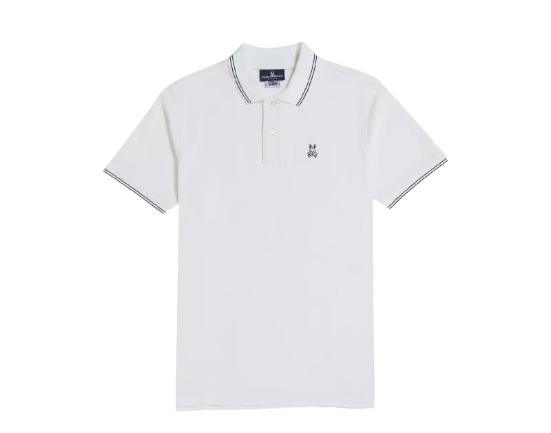 Men's tie - dye t - shirts with a bohemian stylePsycho Bunny Logan Polo White Men's Shirt B6K136S1PC-WHT Men's tie - dye t - shirts with a bohemian stylePsycho Bunny Logan Polo White Men's Shirt B6K136S1PC-WHT
