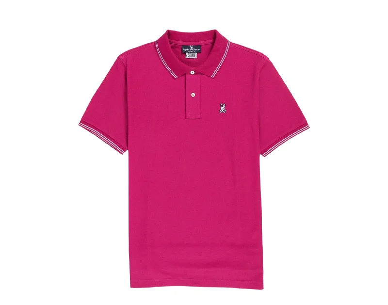 Men's printed Hawaiian t - shirts for tropical vacationsPsycho Bunny Logan Polo Wild Berry Men's Shirt B6K136U1PC-WLB Men's printed Hawaiian t - shirts for tropical vacationsPsycho Bunny Logan Polo Wild Berry Men's Shirt B6K136U1PC-WLB