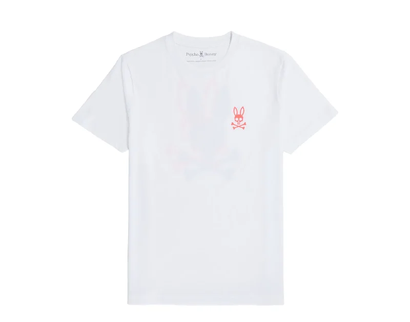 Men's organic cotton crew - neck t - shirts for everyday comfortPsycho Bunny Men's Chicago Back Graphic Tee White/Pink B6U478Z1PC-WHT Men's organic cotton crew - neck t - shirts for everyday comfortPsycho Bunny Men's Chicago Back Graphic Tee White/Pink B6U478Z1PC-WHT