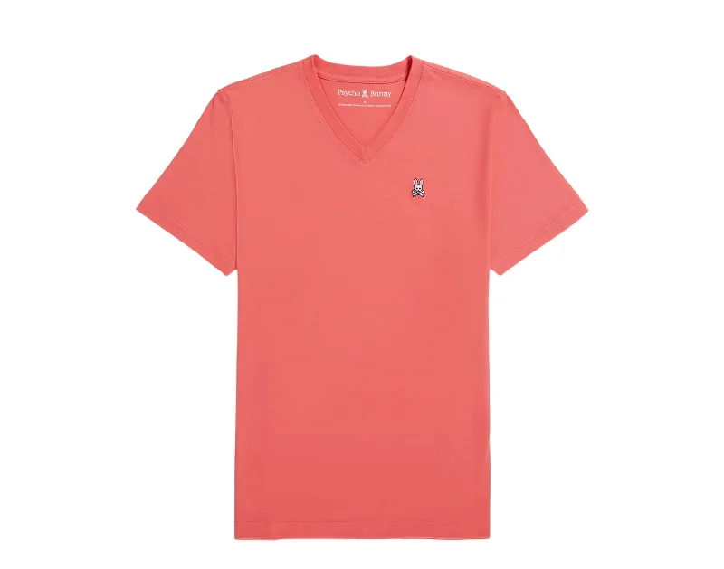 Men's moisture - wicking athletic t - shirts for intense workoutsPsycho Bunny Men's Classic V-Neck Tee Grapefruit B6U100Y1PC-GPF Men's moisture - wicking athletic t - shirts for intense workoutsPsycho Bunny Men's Classic V-Neck Tee Grapefruit B6U100Y1PC-GPF