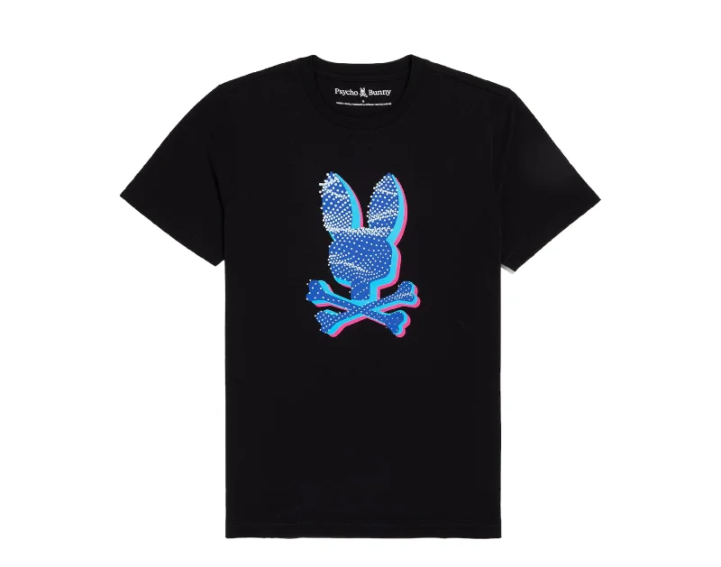 Men's organic cotton crew - neck t - shirts for everyday comfortPsycho Bunny Men's Elgin Graphic Puff Print Tee Black/Blue B6U577Z1PC-BLK Men's organic cotton crew - neck t - shirts for everyday comfortPsycho Bunny Men's Elgin Graphic Puff Print Tee Black/Blue B6U577Z1PC-BLK