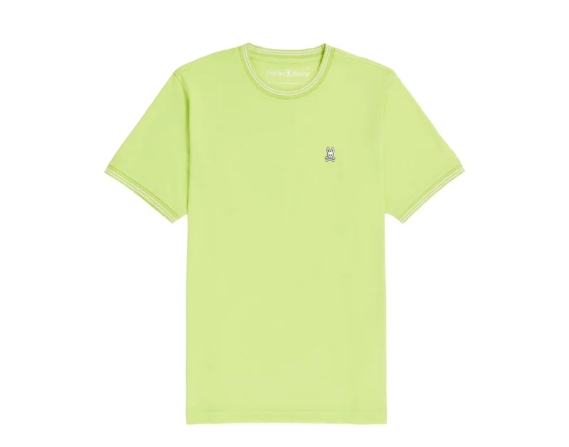 Men's printed Hawaiian t - shirts for tropical vacationsPsycho Bunny Men's Logan Tee Lime Granita Shirt B6U137X1PC-LMG