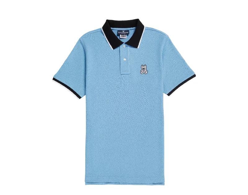 Men's organic cotton crew - neck t - shirts for everyday comfortPsycho Bunny Men's Montana Sky Serge Pique Fashion Polo B6K700X1PC-MTS Men's organic cotton crew - neck t - shirts for everyday comfortPsycho Bunny Men's Montana Sky Serge Pique Fashion Polo B6K700X1PC-MTS