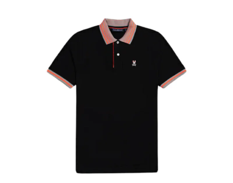 Men's ribbed t - shirts with a textured finish for added stylePsycho Bunny Men's Norris Pique Polo Black B6K502Z1PC-BLK Men's ribbed t - shirts with a textured finish for added stylePsycho Bunny Men's Norris Pique Polo Black B6K502Z1PC-BLK