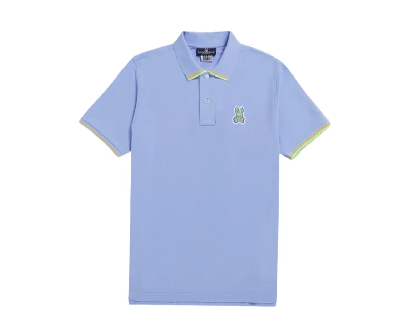 Men's short - sleeve linen t - shirts for summer beach outingsPsycho Bunny Noah Polo Deco Blue Men's Shirt B6K126S1PC-BLUD Men's short - sleeve linen t - shirts for summer beach outingsPsycho Bunny Noah Polo Deco Blue Men's Shirt B6K126S1PC-BLUD