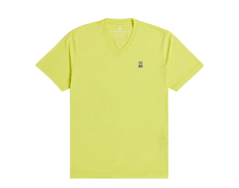 Men's long - sleeve henley t - shirts with button - down placketsPsycho Bunny Norbury Tipped Crew Neck Lemon Tonic Tee Shirt B6U109N1PC-LNC Men's long - sleeve henley t - shirts with button - down placketsPsycho Bunny Norbury Tipped Crew Neck Lemon Tonic Tee Shirt B6U109N1PC-LNC