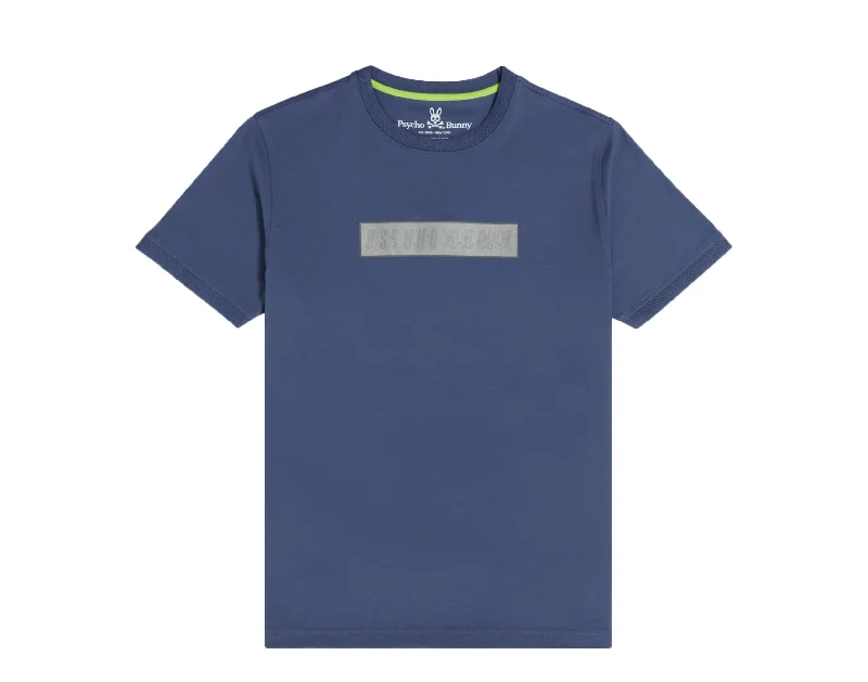 Men's distressed denim - look t - shirts with a rugged appealPsycho Bunny Rushup Reflective Batik Blue Men's Tee Shirt B6U201N1PC-BKB Men's distressed denim - look t - shirts with a rugged appealPsycho Bunny Rushup Reflective Batik Blue Men's Tee Shirt B6U201N1PC-BKB