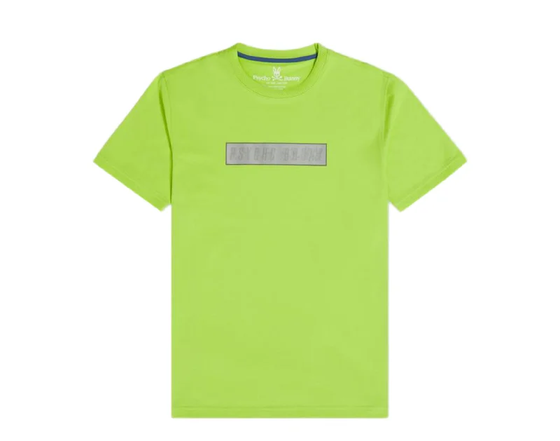 Men's moisture - wicking athletic t - shirts for intense workoutsPsycho Bunny Rushup Reflective Safety Yellow Men's Tee Shirt B6U201N1PC-SFY Men's moisture - wicking athletic t - shirts for intense workoutsPsycho Bunny Rushup Reflective Safety Yellow Men's Tee Shirt B6U201N1PC-SFY
