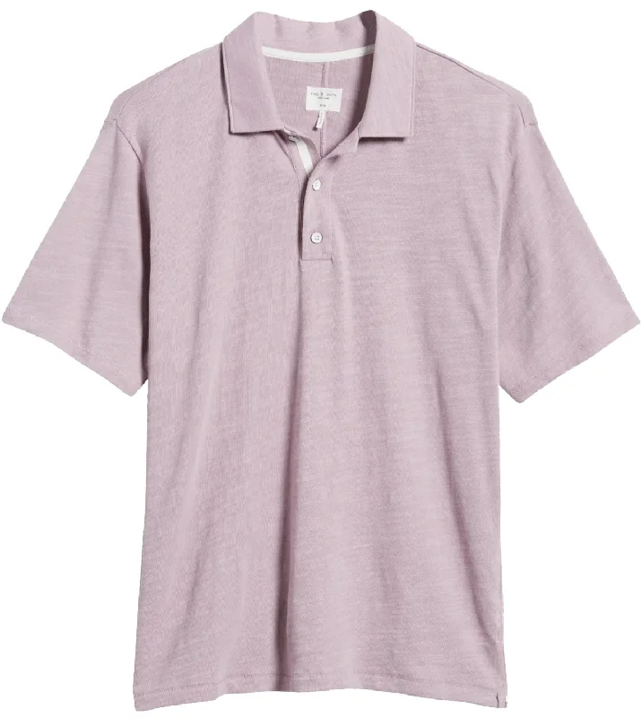 Men's mock - neck t - shirts with a modern and sleek styleRag & Bone Classic Flame Polo Berry Pink Men's mock - neck t - shirts with a modern and sleek styleRag & Bone Classic Flame Polo Berry Pink