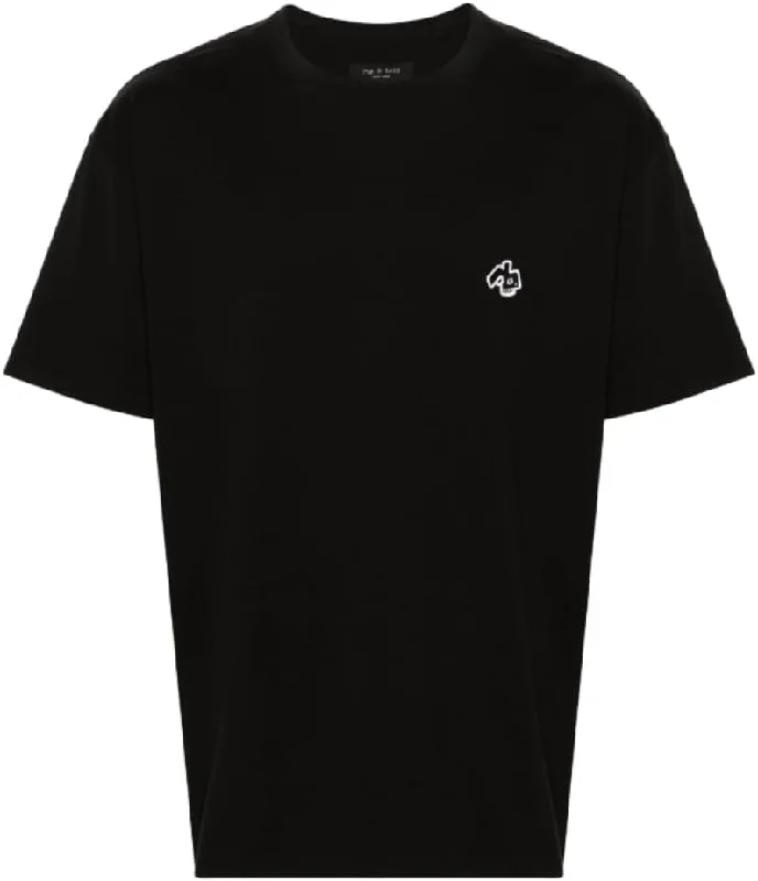 Men's long - sleeve henley t - shirts with button - down placketsRag & Bone Men's RB Monster T-Shirt, Black Men's long - sleeve henley t - shirts with button - down placketsRag & Bone Men's RB Monster T-Shirt, Black