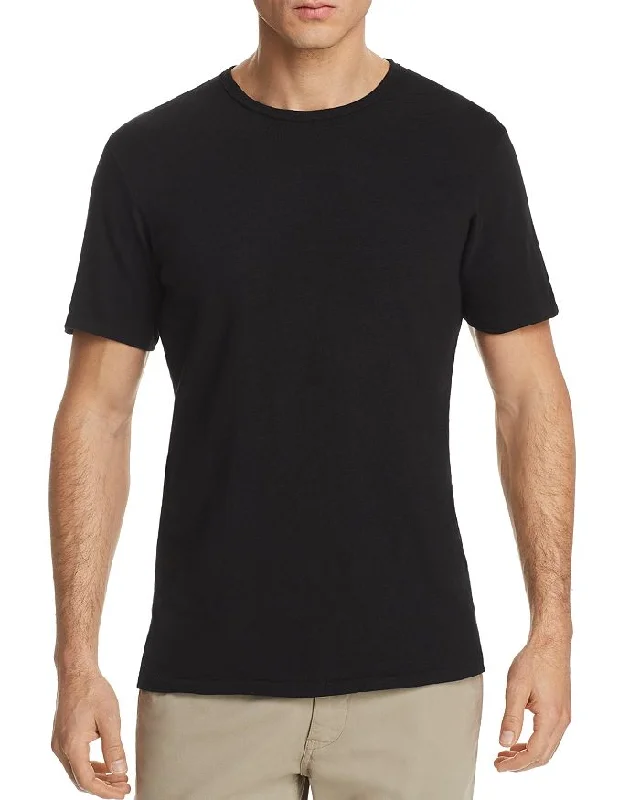 Men's long - sleeve henley t - shirts with button - down placketsRag & Bone Standard Issue Men's Short Sleeve Classic T-Shirt Jet Black