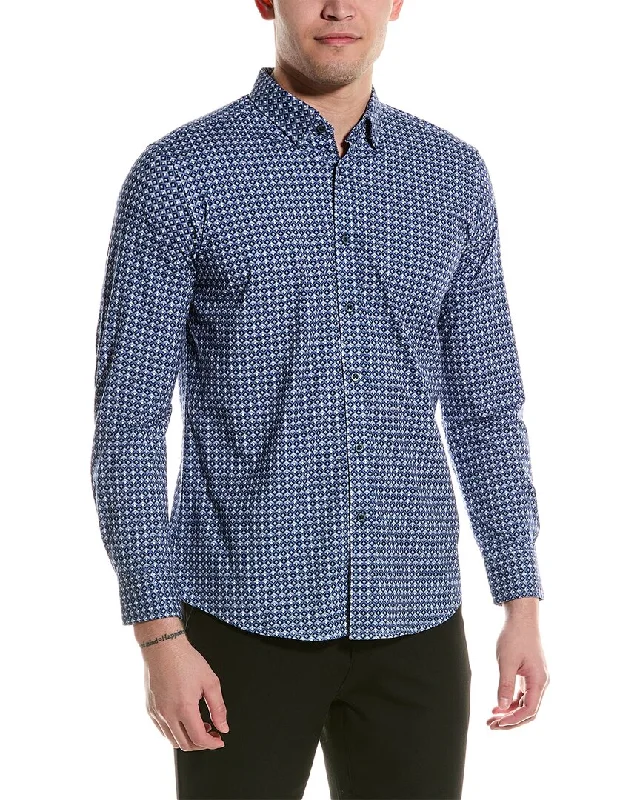 Men's thermal t - shirts with a high - neck design for cold weatherRobert Graham Bernard Shirt Men's thermal t - shirts with a high - neck design for cold weatherRobert Graham Bernard Shirt