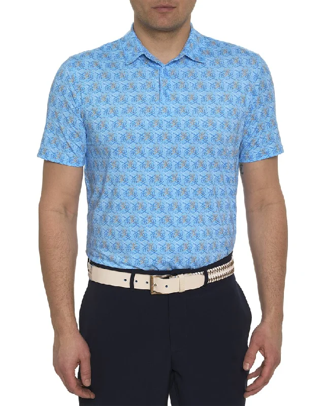 Men's slim - fit graphic t - shirts with vintage rock band printsRobert Graham Iron Skull Knit Polo Shirt Men's slim - fit graphic t - shirts with vintage rock band printsRobert Graham Iron Skull Knit Polo Shirt