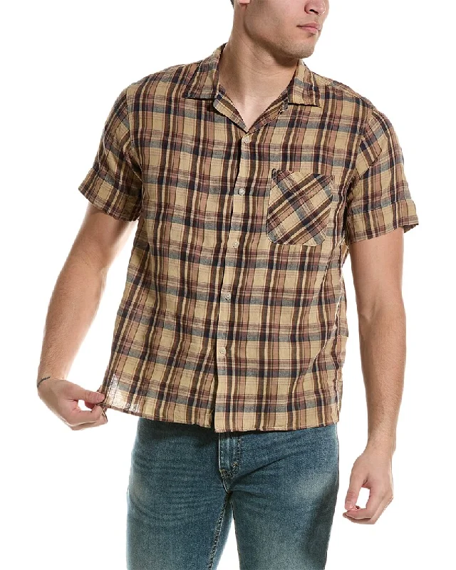 Men's thermal t - shirts with a high - neck design for cold weatherSave Khaki United Madras Linen-Blend Vacation Shirt Men's thermal t - shirts with a high - neck design for cold weatherSave Khaki United Madras Linen-Blend Vacation Shirt