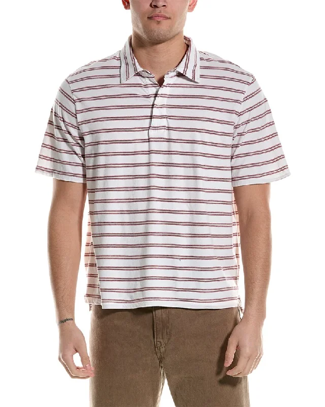 Men's UV - protection t - shirts for outdoor activities in the sunSave Khaki United Stripe Polo Shirt Men's UV - protection t - shirts for outdoor activities in the sunSave Khaki United Stripe Polo Shirt