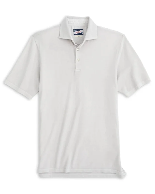 Men's smart - casual checkered t - shirts for semi - formal occasionsShoreline Polo In Seal Men's smart - casual checkered t - shirts for semi - formal occasionsShoreline Polo In Seal