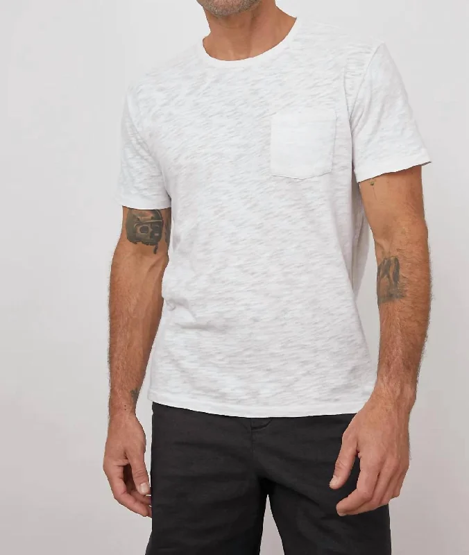 Men's tie - dye t - shirts with a bohemian styleSkipper T-Shirt In White
