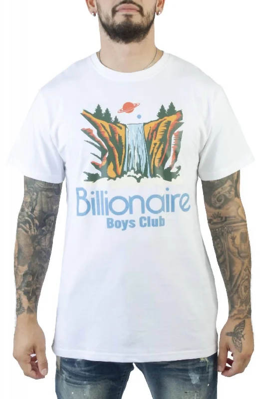 Men's polo t - shirts with a contrast collar for a preppy lookSpring Water Short Sleeve Tee In White Men's polo t - shirts with a contrast collar for a preppy lookSpring Water Short Sleeve Tee In White