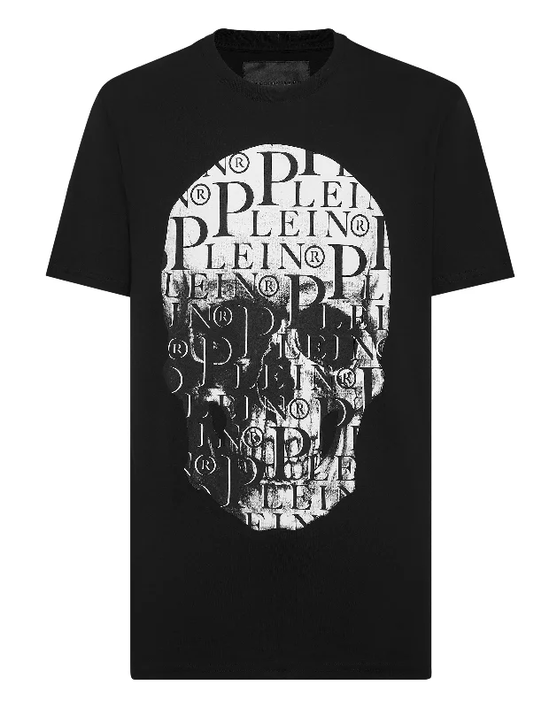 Men's tie - dye t - shirts with a bohemian styleT-shirt Round Neck SS Print Skull