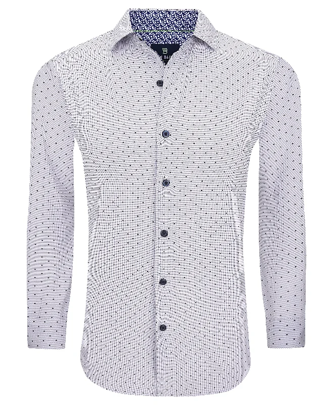Men's distressed denim - look t - shirts with a rugged appealTom Baine Slim Fit Performance Long Sleeve Geometric Button Down Men's distressed denim - look t - shirts with a rugged appealTom Baine Slim Fit Performance Long Sleeve Geometric Button Down