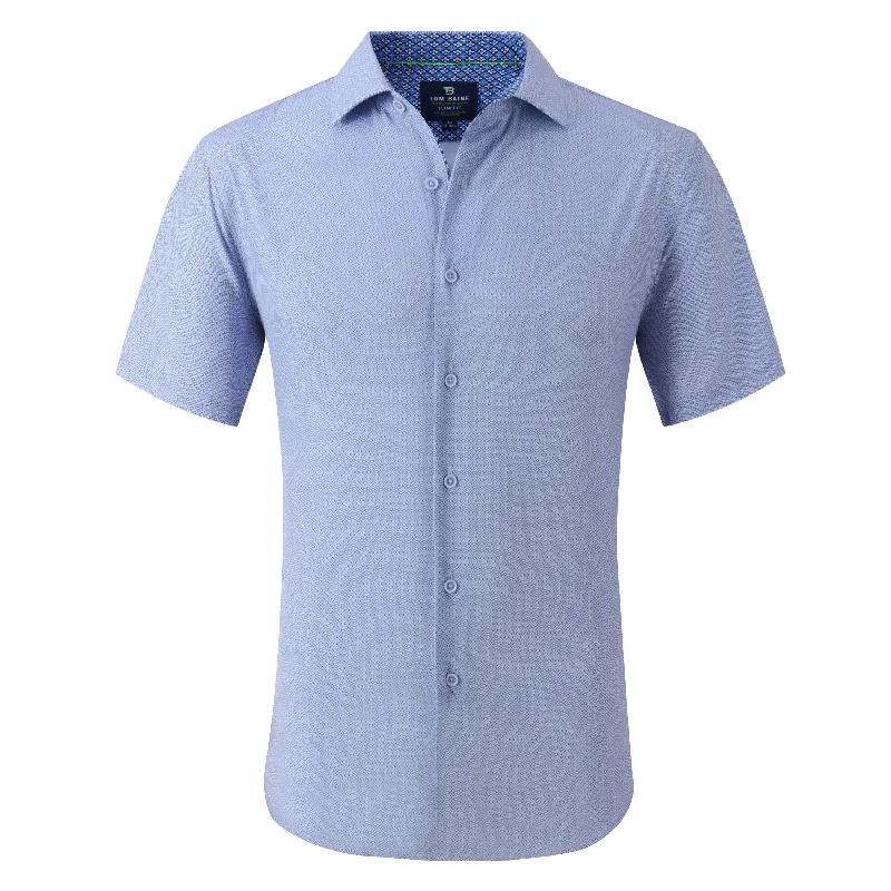 Men's distressed denim - look t - shirts with a rugged appealTom Baine Slim Fit Performance Short Sleeve Geometric Button Down Men's distressed denim - look t - shirts with a rugged appealTom Baine Slim Fit Performance Short Sleeve Geometric Button Down