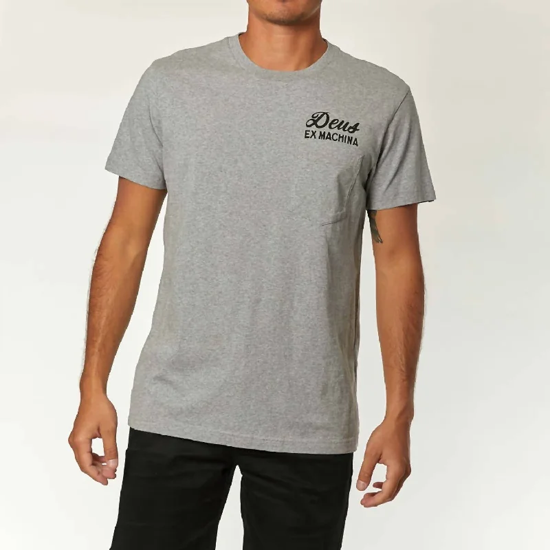 Men's plus - size pocket t - shirts with a classic lookVenice Address Tee In Grey