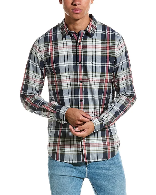 Men's mock - neck t - shirts with a modern and sleek styleVince Ventura Plaid Classic Fit Shirt Men's mock - neck t - shirts with a modern and sleek styleVince Ventura Plaid Classic Fit Shirt